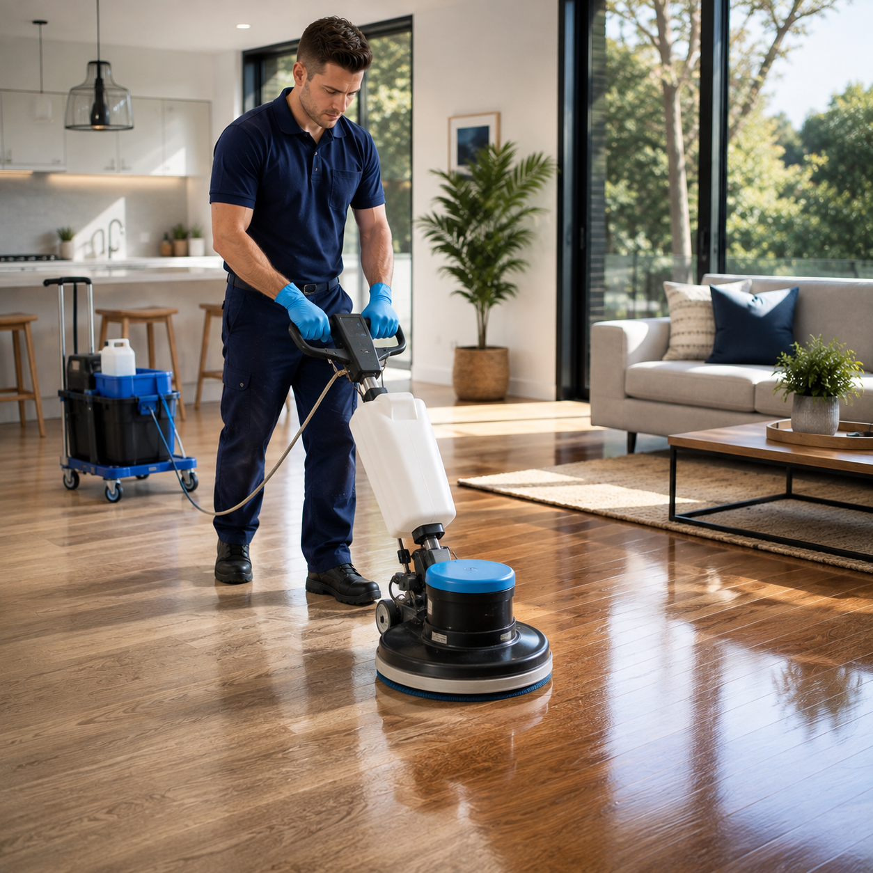 Professional Hard Floor Scrubbing & Cleaning